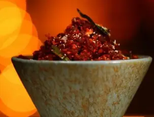 poriyal z buraków w języku tamilskim