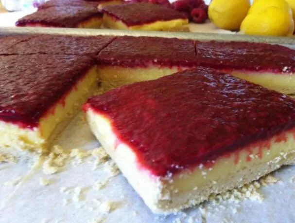 Lemon Rasberry Bars - bezglutenowe, bezmleczne, bezsojowe