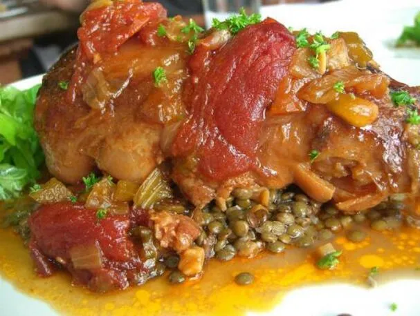 Zampone z soczewicą